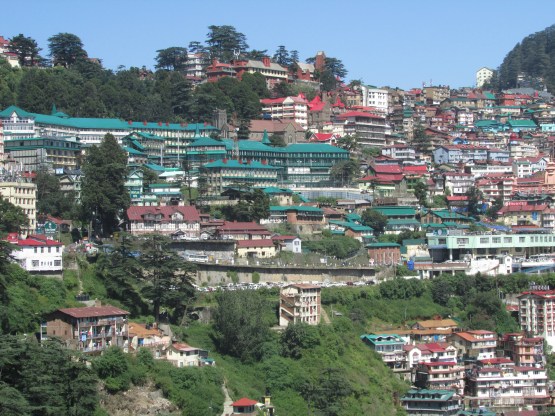 Hanging from the mountainside - Shimla the home of the British Raj @7,500ft