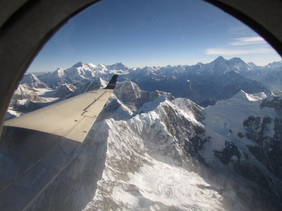 Reasonable view for a Wednesday morning. Mt Everest the pointy peak on the right