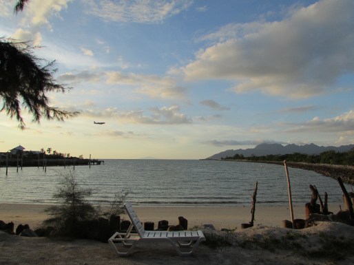 Our plane coming back with another load of punters