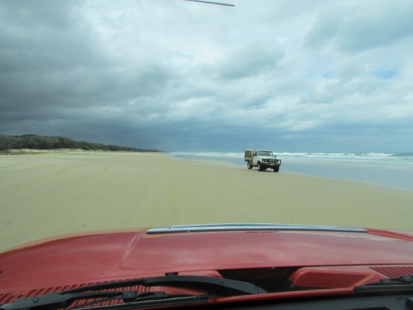 On the 75 Mile Beach highway. We saw a Cop pull over a 4WD - the speed limit is 80kph and full Highway laws are enforced.