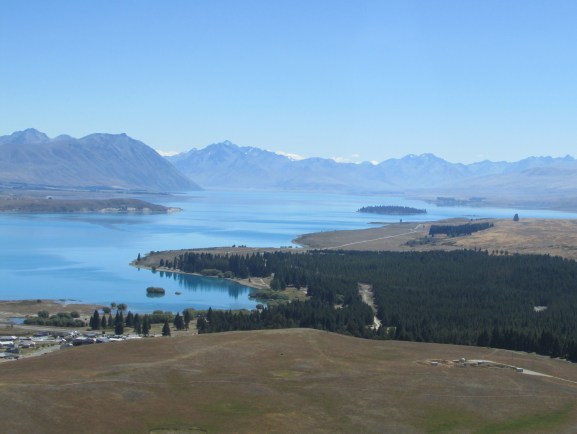 The first thing you notice is how blue the lake is