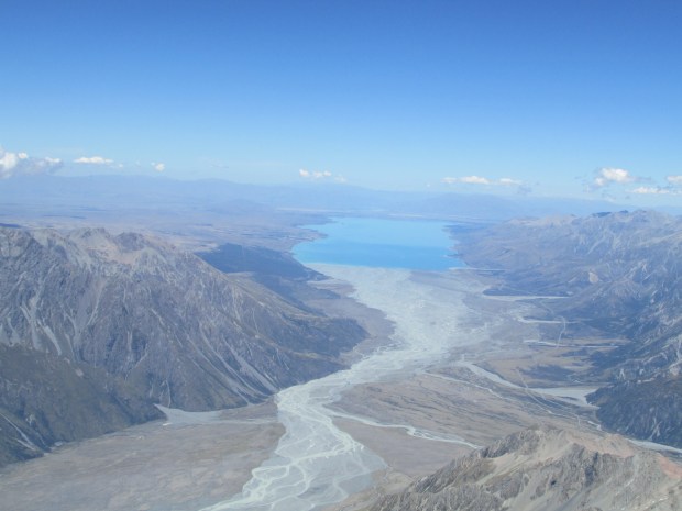 The view "down" the Lake Pukaki Valley