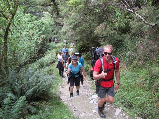 We walked down the hill, turned round and still beat them