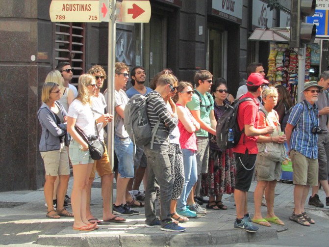 Franco's followers, Mrs B at the back