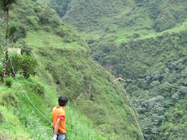 The journey back 1,000m - Chris on his way