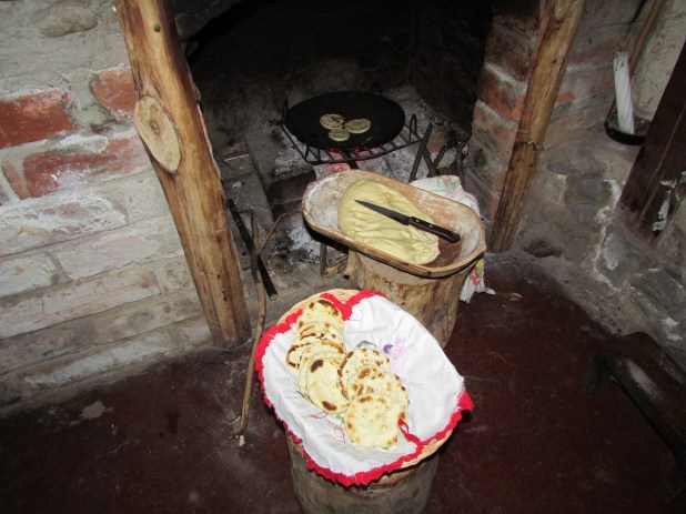Lovely bread cakes - made in the open fire